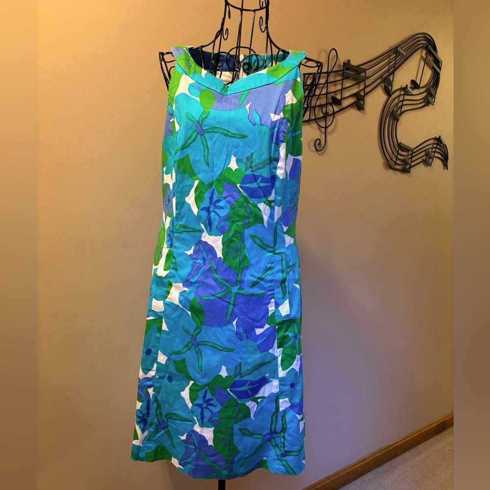 $13 LAST CALL BEFORE DONATING Talbots Vibrant Blue and Green Sleeveless cotton